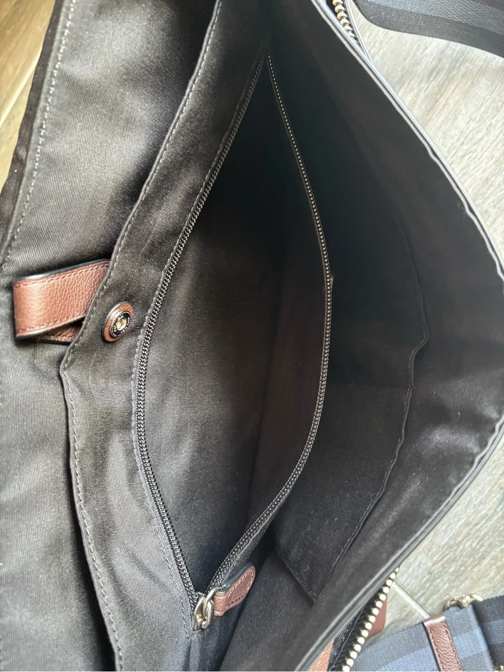 Coach Men's Chocolate Brown Leather Messenger Bag with Black Strap